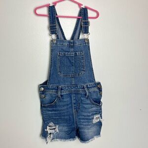 Cat & Jack Light Blue Denim‎ Overalls Girls M 8